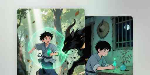 扣子空间AI生成的12格《凡人修仙传》主题条漫，包含拜入山门和对话的剧情。